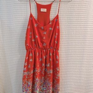 2/$15 Beautiful Everly Coral Racerback Dress - Size Medium
